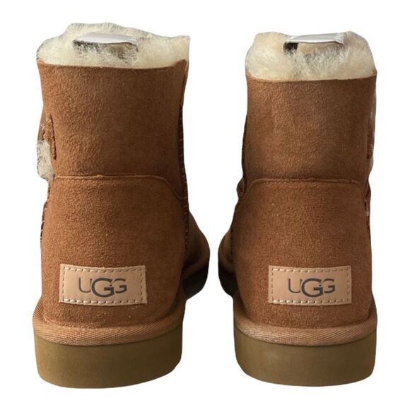 UGG Women's Water Resistant Mini Bailey Button II Boots - Chestnut - Picture 4 of 5